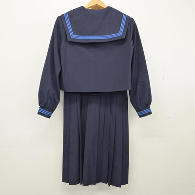 【中古】茨城県 利根中学校 女子制服 3点（セーラー服・ジャンパースカート）sf025789