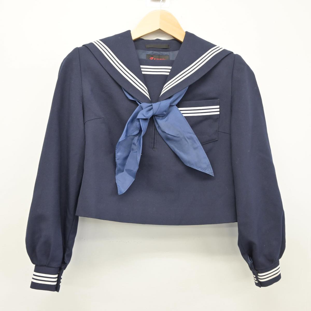 【中古】山口県 田布施中学校 女子制服 4点（セーラー服・スカート）sf025792