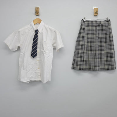 【中古】茨城県 霞ヶ浦高等学校 女子制服 3点（シャツ・スカート）sf025796