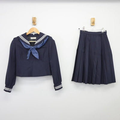 【中古】栃木県 栃木商業高等学校 女子制服 3点（セーラー服・スカート）sf025818