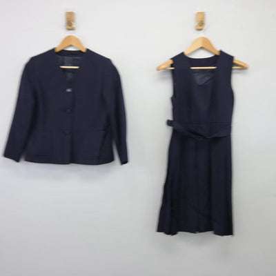 【中古】東京都 府中第三中学校 女子制服 2点（ブレザー・ジャンパースカート）sf025821