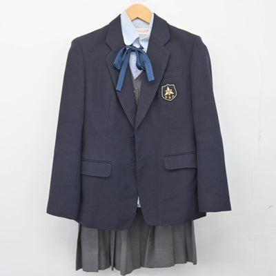 【中古】東京都 東京農業大学第三高等学校 女子制服 4点（ブレザー・ベスト・シャツ・スカート）sf025831