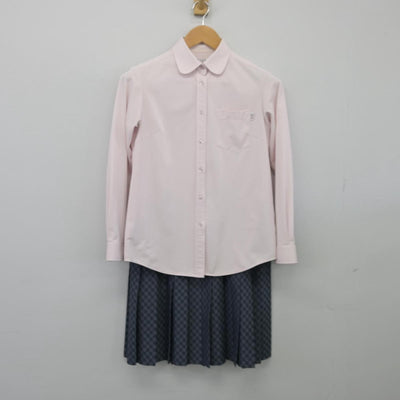 【中古】三重県 伊勢学園高等学校 女子制服 2点（シャツ・スカート）sf025832