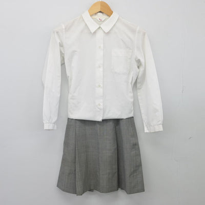 【中古】神奈川県 山手学院高等学校 女子制服 2点（シャツ・スカート）sf025837