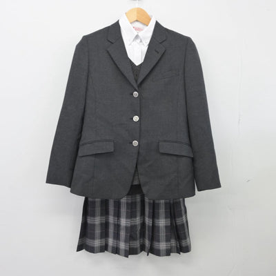 【中古】東京都 豊南高等学校 女子制服 6点（ブレザー・ニット・シャツ・スカート）sf025838