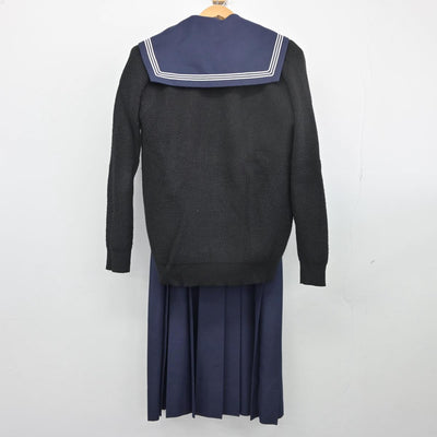 【中古】福岡県 三宅中学校 女子制服 4点（ニット・セーラー服・ジャンパースカート）sf025850