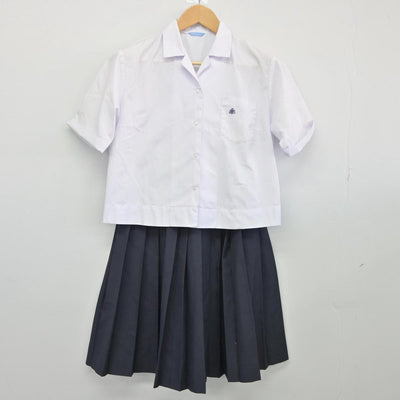 【中古】高知県 城北中学校 女子制服 2点（シャツ・スカート）sf025855