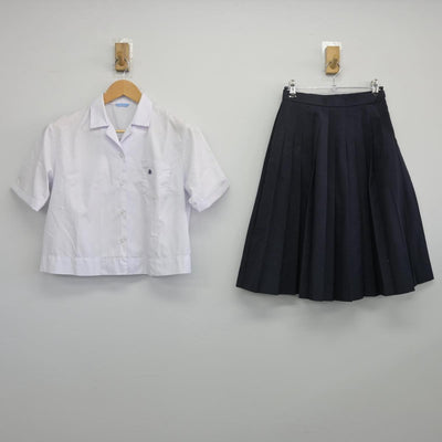 【中古】高知県 城北中学校 女子制服 2点（シャツ・スカート）sf025855