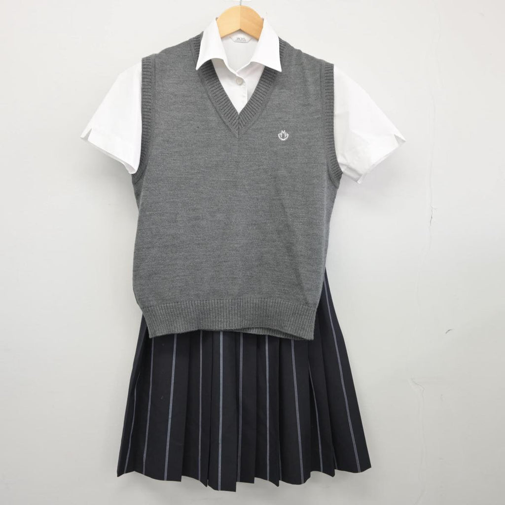 中古制服】三重県 四日市メリノール学院高等学校 女子制服 3点（ニットベスト・シャツ・スカート）sf025877【リサイクル学生服】 | 中古制服 通販パレイド