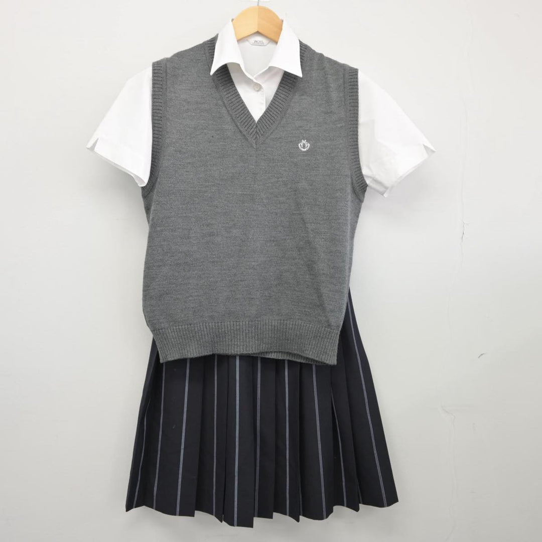 【中古制服】三重県 四日市メリノール学院高等学校 女子制服 3点（ニットベスト・シャツ・スカート）sf025877【リサイクル学生服】 |  中古制服通販パレイド