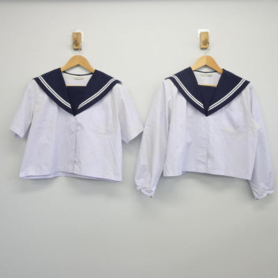 【中古】富山県 西部中学校 女子制服 2点（セーラー服・セーラー服）sf025889