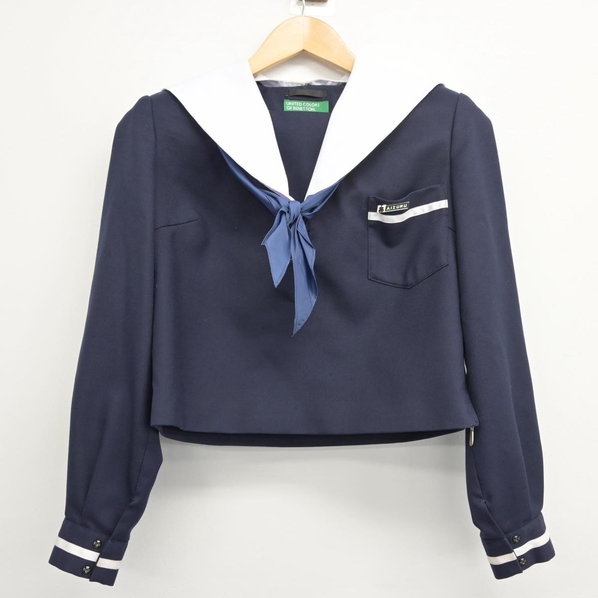 【中古】大分県 大分舞鶴高等学校 女子制服 4点（セーラー服・スカート）sf025899