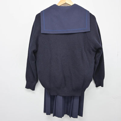 【中古】山口県 山口中央高等学校 女子制服 5点（セーラー服・ニット・スカート）sf025912