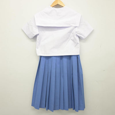 【中古】福岡県 諏訪中学校 女子制服 2点（セーラー服・スカート）sf025916