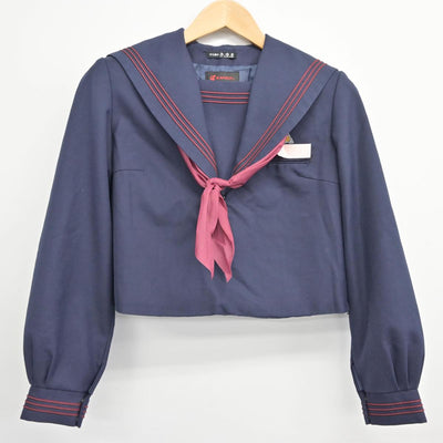 【中古】福岡県 諏訪中学校 女子制服 3点（セーラー服・ジャンパースカート）sf025917
