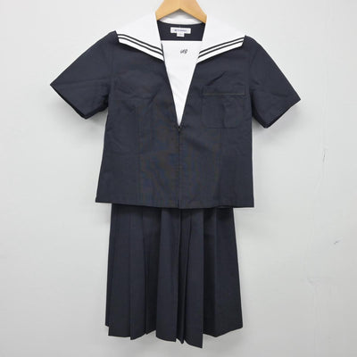 【中古】奈良県 聖心学園中等教育学校 女子制服 2点（セーラー服・スカート）sf025924