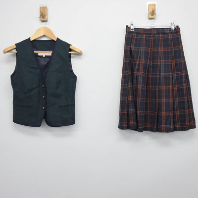 【中古】大阪府 大阪桐蔭中学校・高等学校 女子制服 2点（ベスト・スカート）sf025931