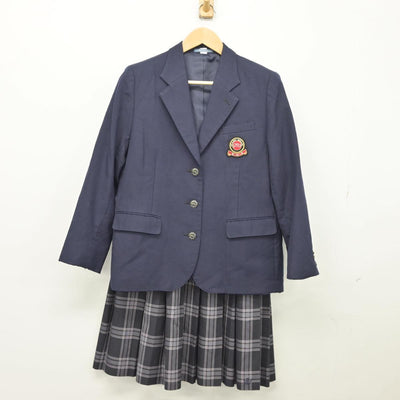 【中古】兵庫県 明石南高等学校 女子制服 3点（ブレザー・ニット・スカート）sf025973