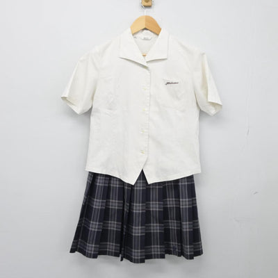 【中古】兵庫県 明石南高等学校 女子制服 2点（シャツ・スカート）sf025974