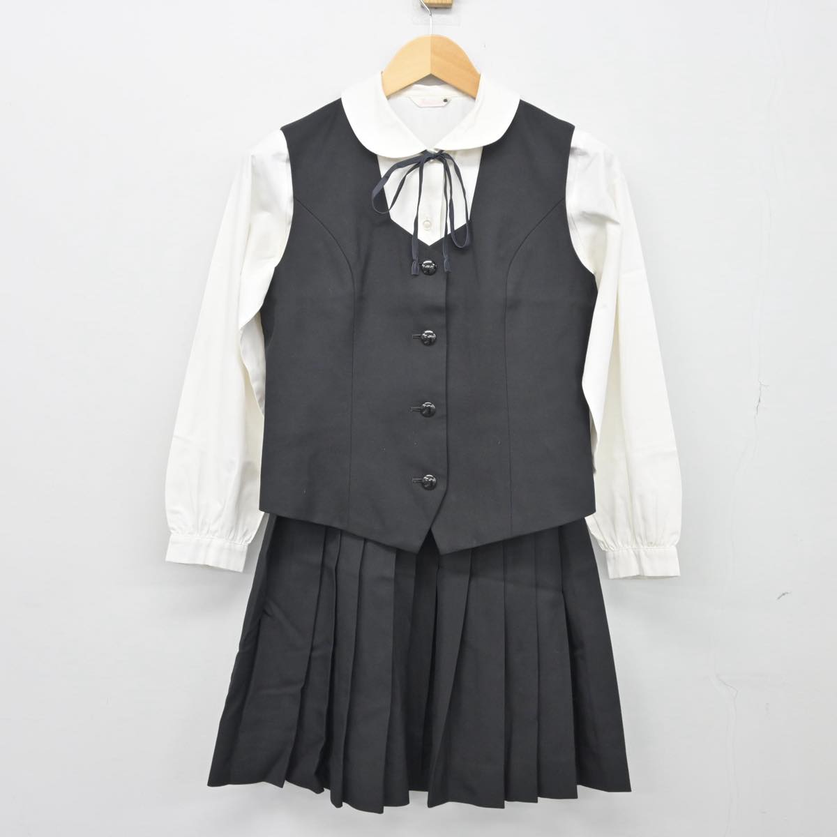 【中古】群馬県 太田女子高等学校 女子制服 5点（ブレザー・ベスト・シャツ・スカート）sf025977