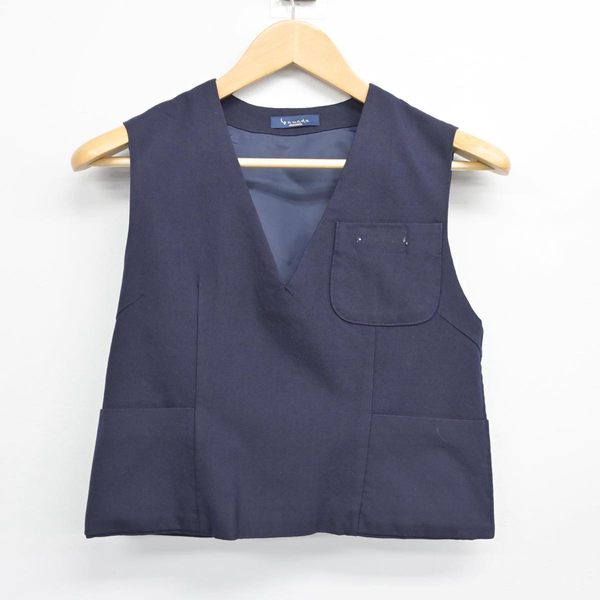 【中古】静岡県 西奈中学校 女子制服 2点（ベスト・ベスト）sf025983