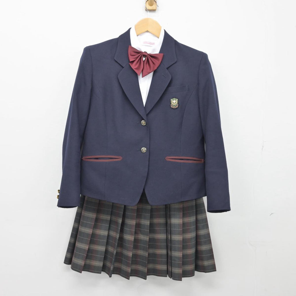 【中古】北海道 札幌日本大学高等学校 女子制服 5点（ブレザー・ニット・シャツ・スカート）sf025984