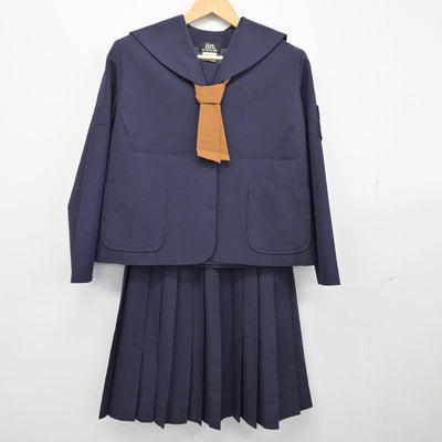 【中古】群馬県 境野中学校 女子制服 3点（セーラー服・スカート）sf025998