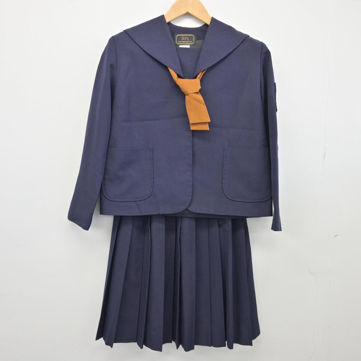 【中古】群馬県 境野中学校 女子制服 3点（セーラー服・スカート）sf025999