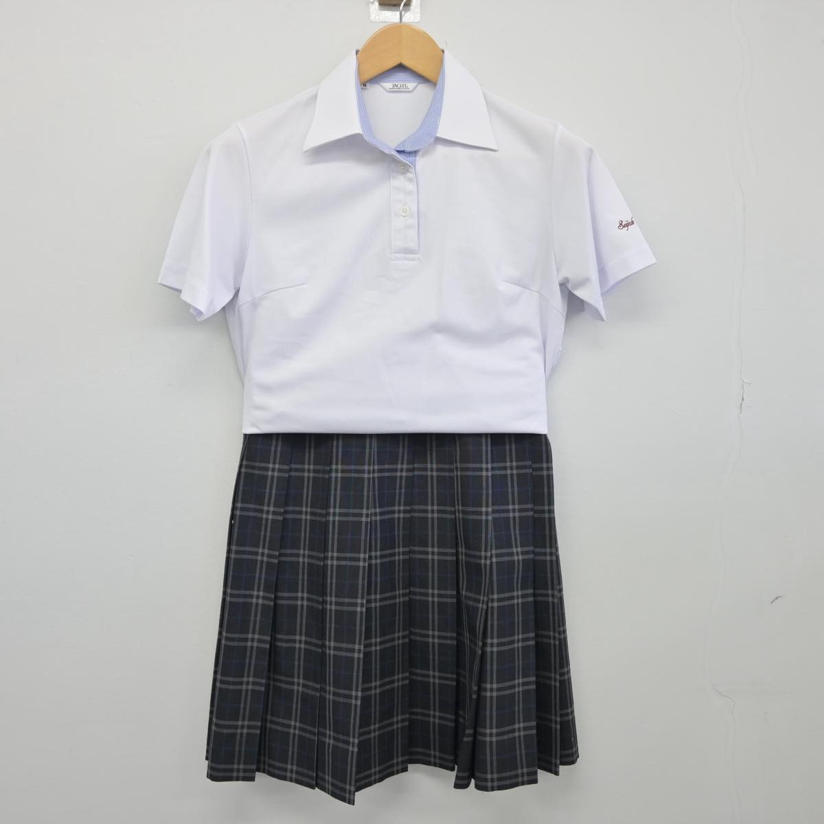 【中古】愛知県 星城高等学校 女子制服 4点（セーラー服・シャツ・スカート）sf026003