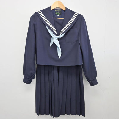 【中古】岐阜県 江並中学校 女子制服 3点（セーラー服・スカート）sf026007