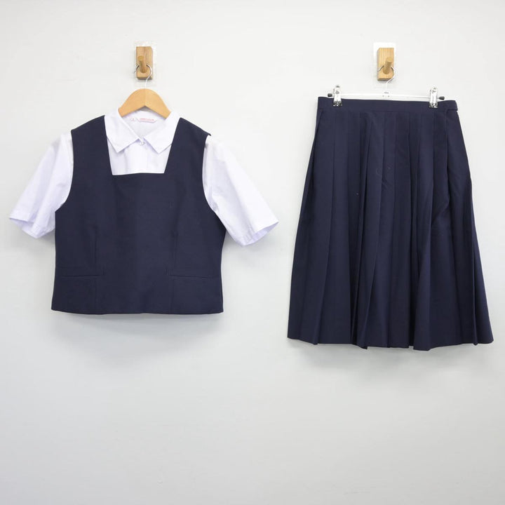 中古制服】群馬県 倉賀野中学校 女子制服 3点(ベスト・シャツ 中古制服】群馬県 倉賀野中学校 女子制服 3点(ベスト・シャツ