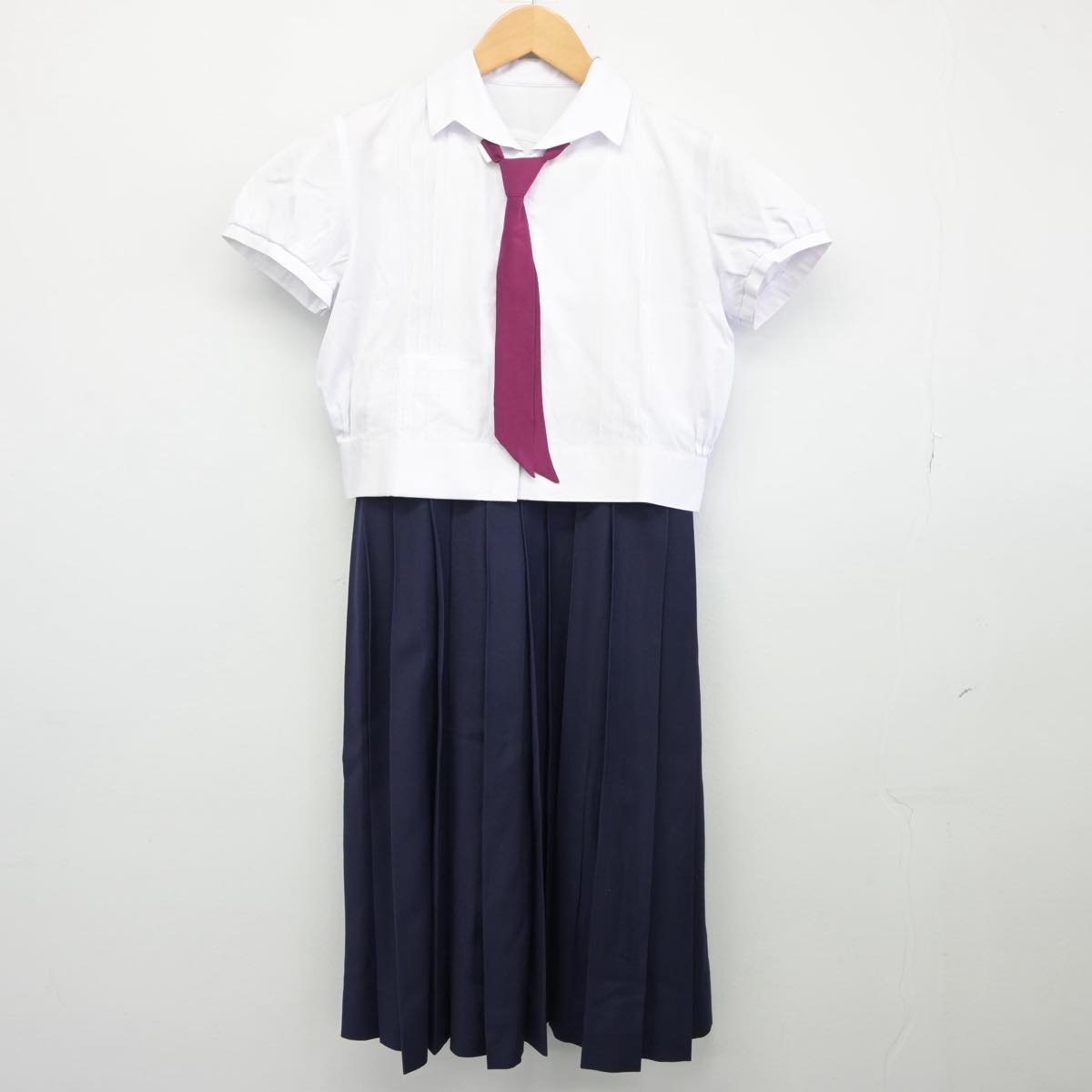 【中古】大阪府 帝塚山学院中学校 女子制服 6点（シャツ・スカート）sf026024