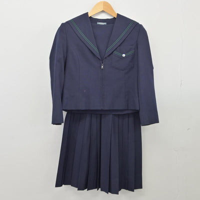 【中古】大阪府 住ノ江中学校 女子制服 2点（セーラー服・スカート）sf026030