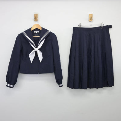 【中古】愛知県 東郷中学校 女子制服 3点（セーラー服・スカート）sf026043