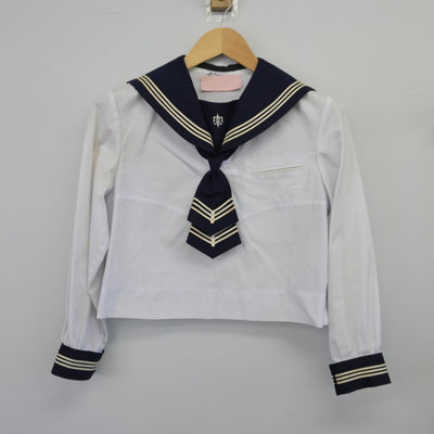 【中古】北海道 函館白百合学園高等学校 女子制服 3点（セーラー服・スカート）sf026058