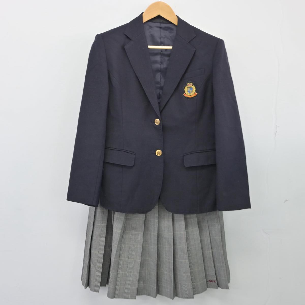 【中古】兵庫県 西宮南高等学校 女子制服 2点（ブレザー・スカート）sf026062