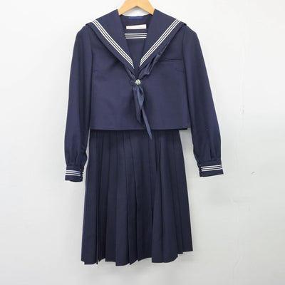 【中古】大阪府 金蘭会高等学校 女子制服 3点（セーラー服・スカート）sf026064