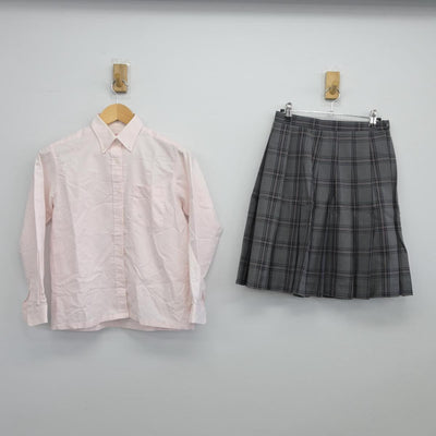 【中古】神奈川県 横浜創英中学校 女子制服 2点（シャツ・スカート）sf026076