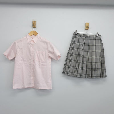 【中古】神奈川県 横浜創英中学校 女子制服 3点（ニットベスト・シャツ・スカート）sf026078