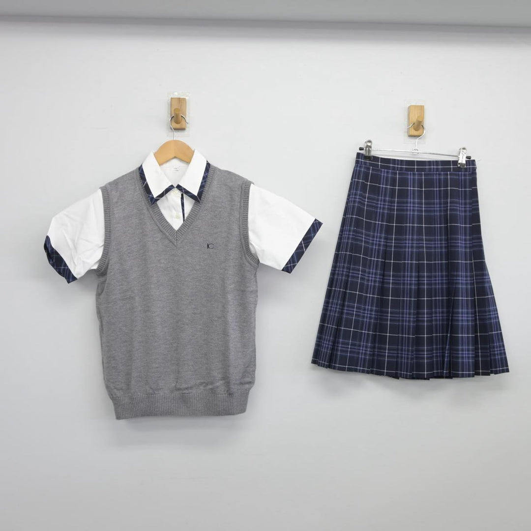 【中古制服】茨城県 茨城キリスト教学園高等学校 女子制服 3点（ニットベスト・シャツ・スカート）sf026084【リサイクル学生服】 |  中古制服通販パレイド