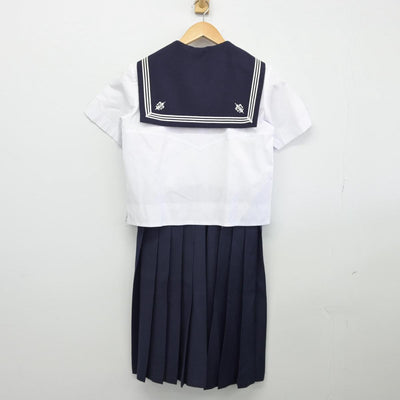 【中古】東京都 白百合学園中学高等学校 女子制服 4点（セーラー服・スカート）sf026087