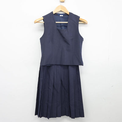 【中古】東京都 浮間中学校 女子制服 2点（ベスト・スカート）sf026098