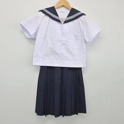 【中古】大阪府 渋谷中学校 女子制服 2点（セーラー服・スカート）sf026112