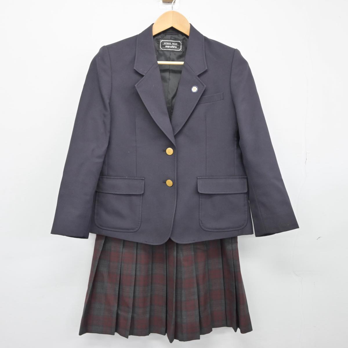 【中古】埼玉県 志木第二中学校 女子制服 2点（ブレザー・スカート）sf026113