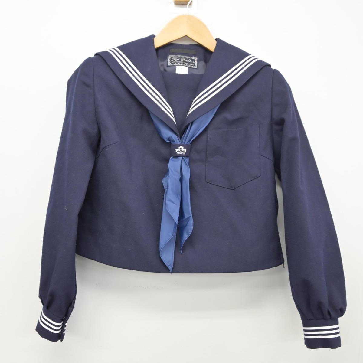 【中古】鳥取県 境高等学校 女子制服 3点（セーラー服・スカート）sf026120