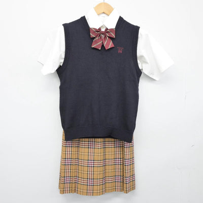 中古制服】大阪府 関西大学北陽高等学校 女子制服 4点（シャツ・ニットベスト・スカート）sf026121【リサイクル学生服】 | 中古制服通販パレイド