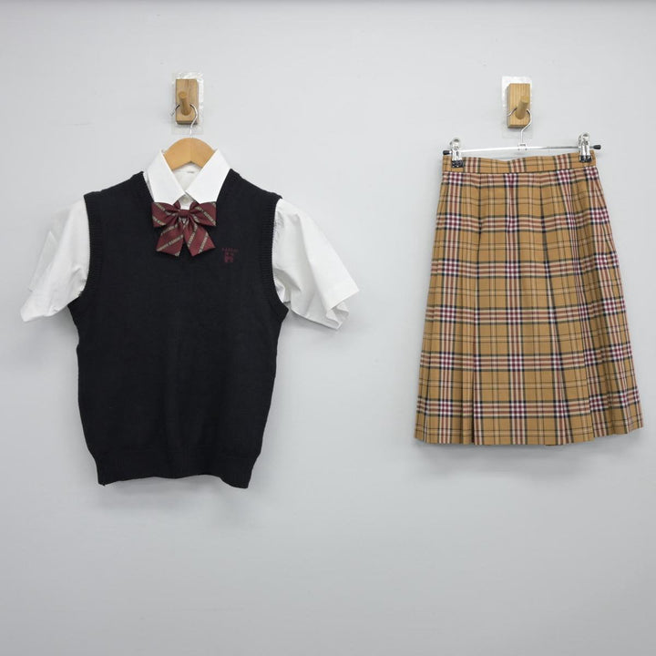 【中古制服】大阪府 関西大学北陽高等学校 女子制服 4点（シャツ・ニットベスト・スカート）sf026121【リサイクル学生服】 | 中古制服通販パレイド