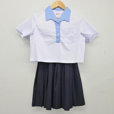 【中古】鳥取県 境高等学校 女子制服 2点（シャツ・スカート）sf026124