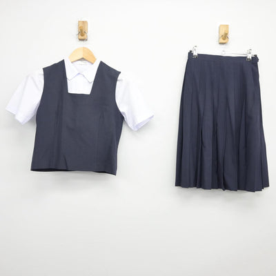 【中古】東京都 浮間中学校 女子制服 3点（シャツ・ベスト・スカート）sf026132