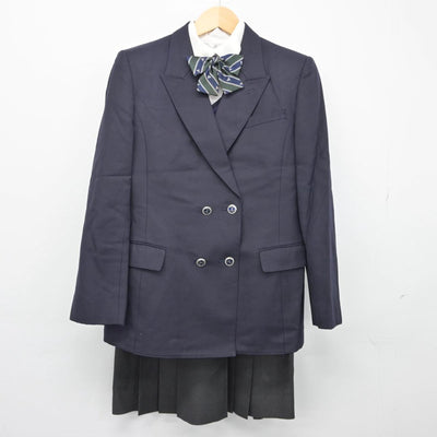 【中古】大阪府 東海大学付属大阪仰星高等学校 女子制服 5点（ブレザー・シャツ・ニット・スカート）sf026134